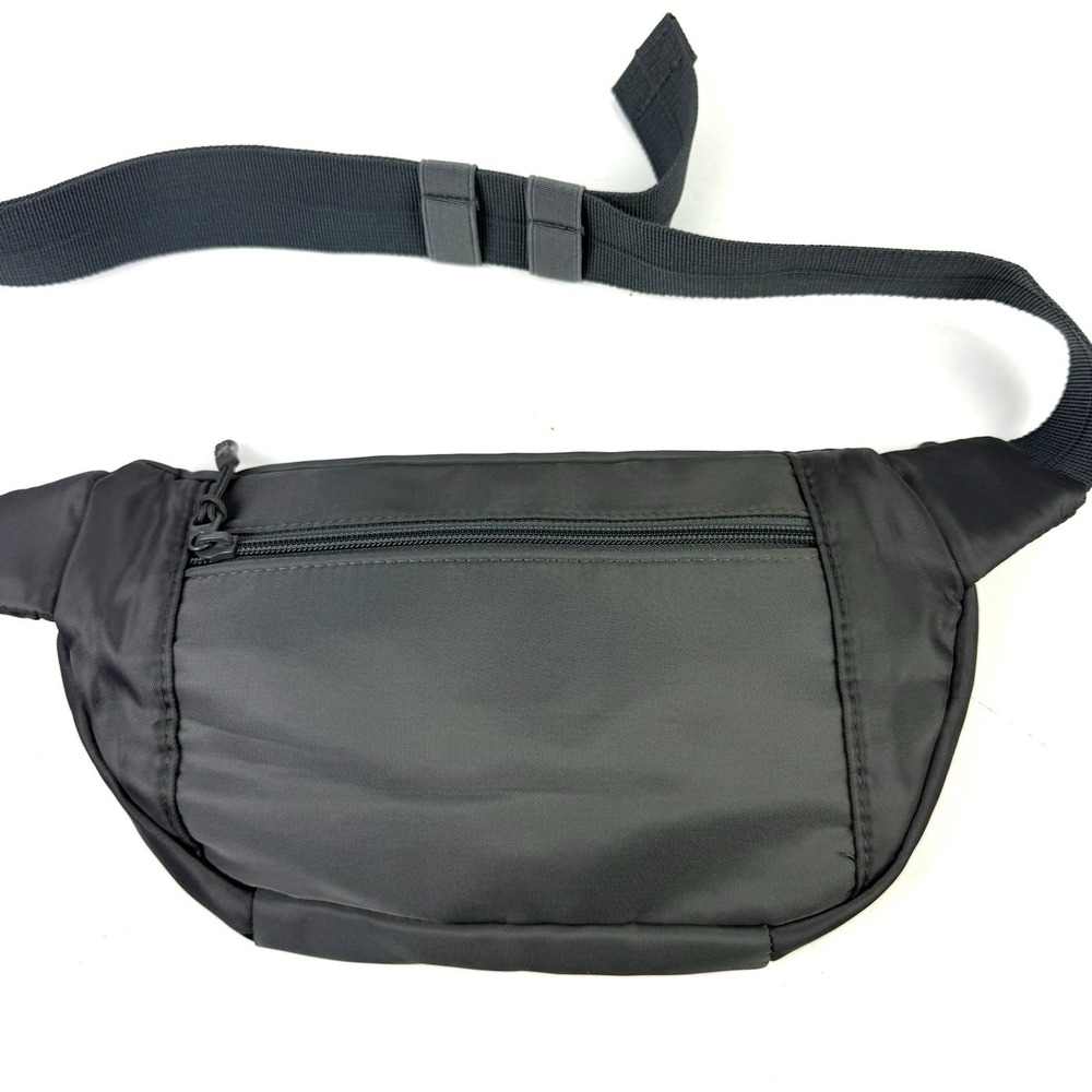 The Foldie Belt Bag Waist Pack Dark Gray Nylon Travel Crossbody RFID Brand New - Picture 3 of 10